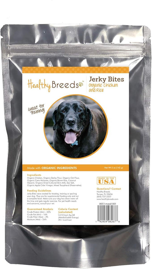 Healthy Breeds Mastador Jerky Bites Chicken & Rice Recipe Dog Treats 5 oz