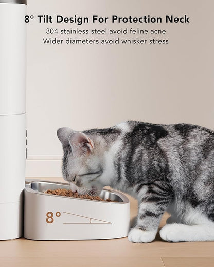Automatic Dog Feeder, 6L Dog Food Dispenser with Customize Feeding Schedule, WiFi Automatic Dog Feeder with Timer Interactive Voice Recorder, Auto Dog Feeder for Cat Pet 1-4 Meals Dry Food