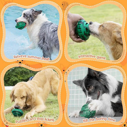 Dog Toys to Keep Them Busy,Frozen Treat Dog Enrichment Toys,Slow Food Training to Relieve Boredom and Stimulating,Dog Puzzle Treat Food Dispensing Ball Toy for Small Medium Large Dog
