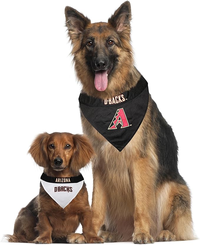 Pets First DMB-3217-L-XL MLB Arizona Diamondbacks Reversible Pet Bandana, Large/X-Large, MLB Team Color