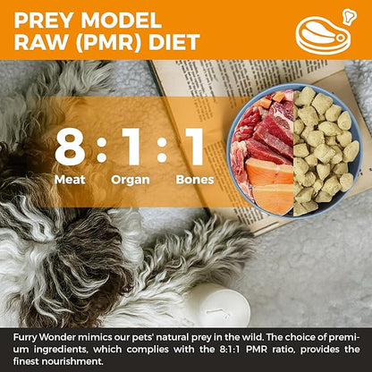 Freeze Dried Raw Dog Food Duck and Chicken Recipe 8 Ounce, UAS Made Grain Free High Protein Dog Food for Complete Meal or Food Topper, Freeze Dried Raw Diet for Mobility Advance