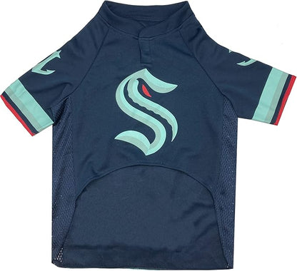NHL Seattle Kraken Jersey for Dogs & Cats. - Size: X-Small. Best PET Jersey for The New HOT Ice Hockey Team for Puppies, Large Dogs, Kittens & Large Cats