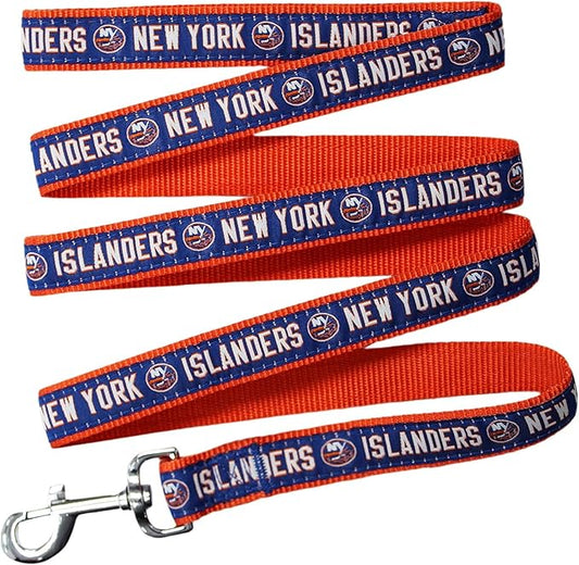 Pets First NHL New York Islanders Leash for Dogs & Cats, Large. - Walk Cute & Stylish! The Ultimate Hockey Fan Leash!, 6 ft Long x 1 in Width, ISL-3031-LG