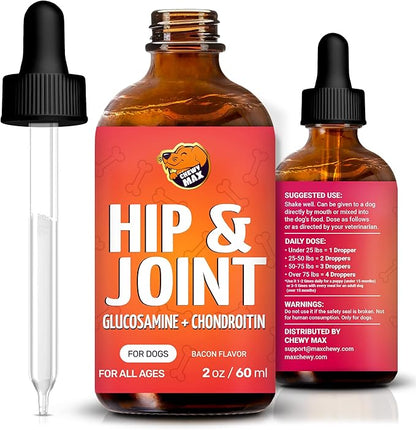 Liquid Dog Joint and Hip Supplement | Glucosamine for Dogs | Hip and Joint for Dogs | Dog Hip and Joint Supplement | Dog Joint Supplement | 2 Oz