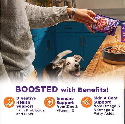 Wellness Bowl Boosters Hearty Toppers, Turkey & Sweet Potatoes Recipe in Savory Bone Broth Dog Food Toppers, 5.5 Ounce Pouch (Pack of 12)