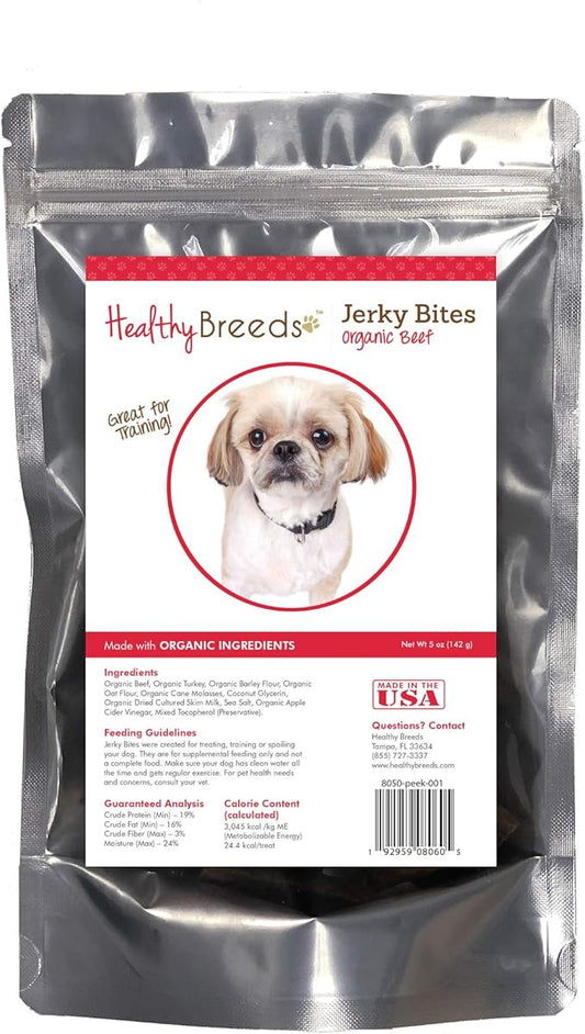 Healthy Breeds Peekapoo Jerky Bites Beef Recipe Dog Treats 5 oz