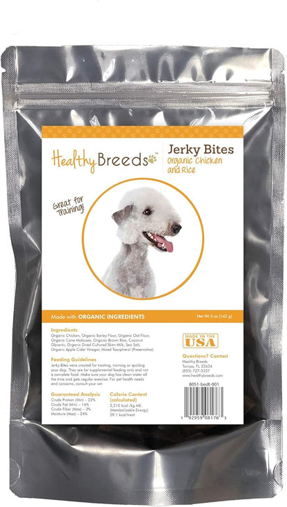 Healthy Breeds Bedlington Terrier Jerky Bites Chicken & Rice Recipe Dog Treats 5 oz