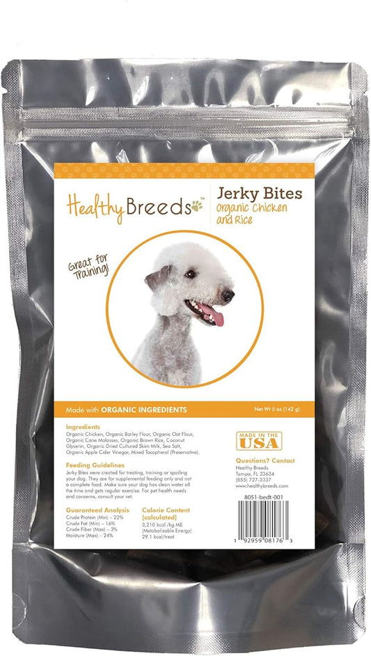 Healthy Breeds Bedlington Terrier Jerky Bites Chicken & Rice Recipe Dog Treats 5 oz