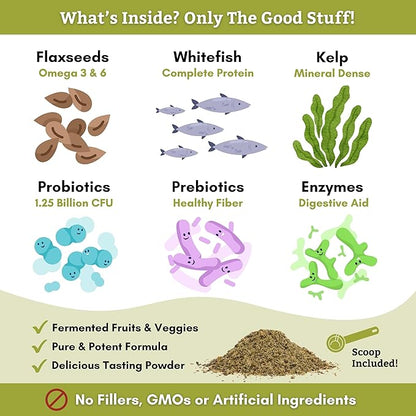 Wholistic Pet Organics Canine Complete: Multivitamin for Dogs Organic Homemade Dog Food Supplement Dog Multivitamin Powder with Probiotics Healthy Immune System Digestive Support for All Ages