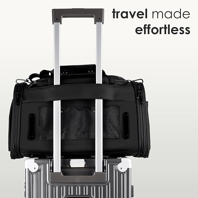 TSA Airline Approved PU Leather Luxury Pet Carrier - Size XS/S - for Small Dogs and Cats