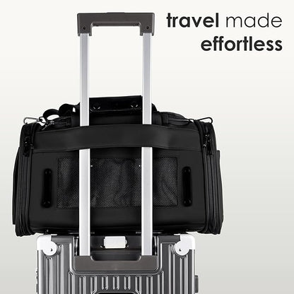 TSA Airline Approved PU Leather Luxury Pet Carrier - Size XS/S - for Small Dogs and Cats