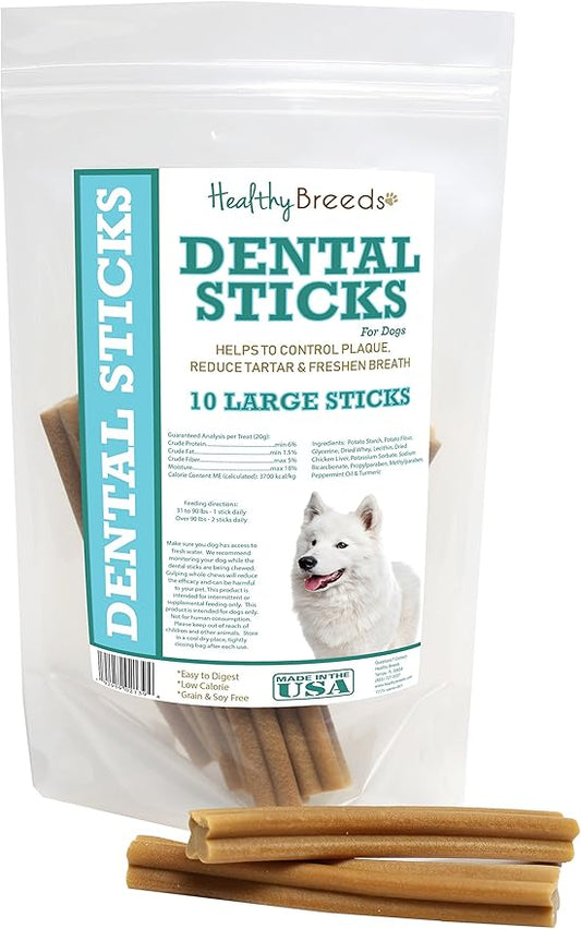 Healthy Breeds Samoyed Dental Sticks Large 10 Count