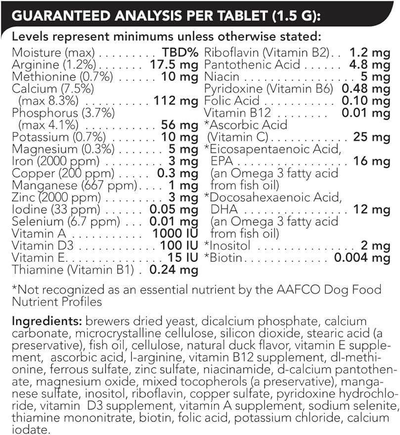 VetriScience Canine Plus Senior Multivitamin for Dogs, Chewable Tablet – Senior Dog Multivitamin with 25+ Key Nutrients, Vitamins and Minerals for Dogs, Homemade and Raw Diets