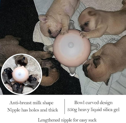 Doggiema Puppy Feeder Puppy Milk Feeder Puppy Nursing Station Puppy feeders for Multiple Puppies Puppy Milk replacer Doggie Bubble Dongdong pet S size bowl (Kitten/Toy Puppy)