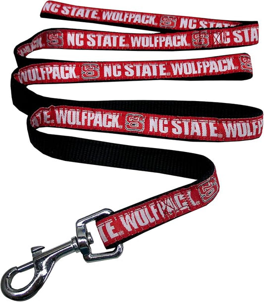 Pets First Collegiate Pet Accessories, Dog Leash, North Carolina State Wolfpack, Large