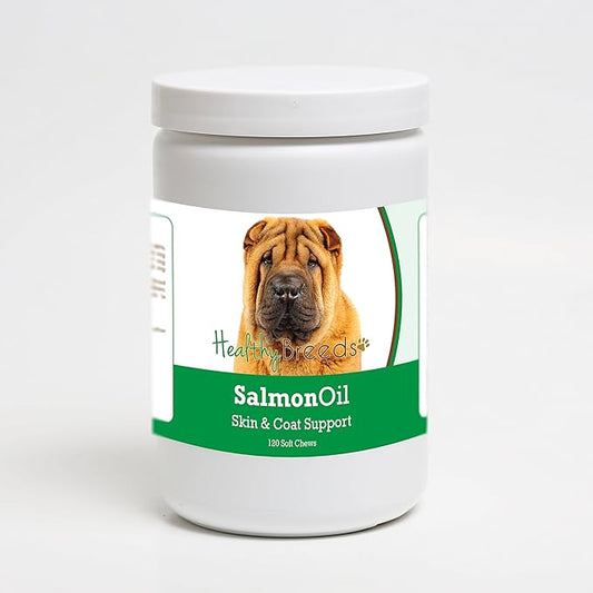 Healthy Breeds Chinese Shar Pei Salmon Oil Soft Chews 120 Count