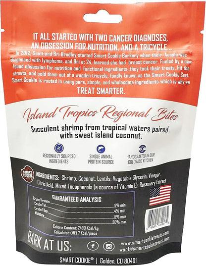All Natural Dog Treats - Shrimp & Coconut - Training Treats for Dogs with Allergies, Sensitive Stomachs - Soft Dog Treats, Chewy, Grain Free, Human-Grade, Made in USA - 5oz, Pack of 3