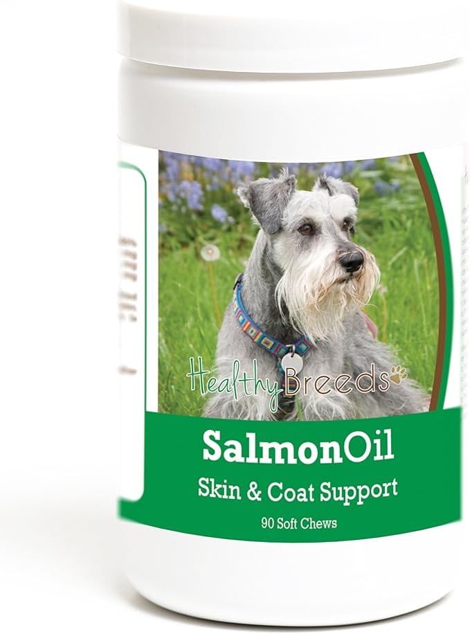 Healthy Breeds Miniature Schnauzer Salmon Oil Soft Chews 90 Count