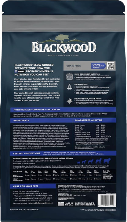 Blackwood Grain Free All Life Stages Chicken & Field Pea Recipe, 24 lb. bag