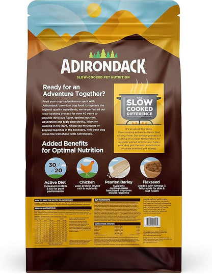 Adirondack Pet Food Adirondack Puppy Food for Puppies and Performance Dogs Made in USA [Natural Dog Food for All Breeds and Sizes], Chicken Meal & Brown Rice Recipe, 25 lb. Bag, Model Number: 00802