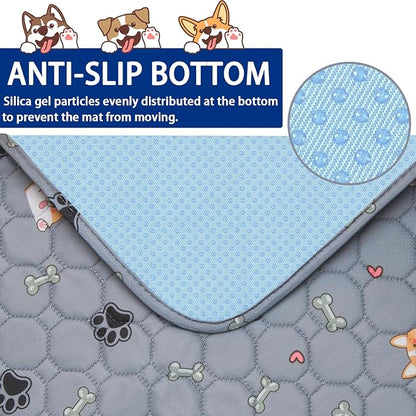 Washable Pee Pads for Dogs - Super Absorbent Reusable Puppy Pads 2Pack 41''x41'' Waterproof Dog Pee Pads Non-Slip Whelping Pads Leakproof Urine Pet Training Pads for Potty Wshable Puppy Pads