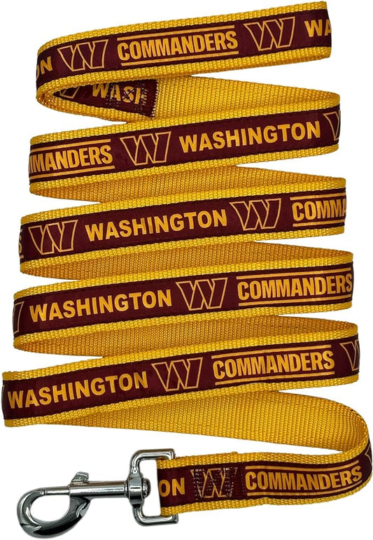 NFL PET Leash Washington Commanders Dog Leash, Large Football Team Leash for Dogs & Cats. A Shiny & Colorful Cat Leash & Dog Leash Licensed by The NFL