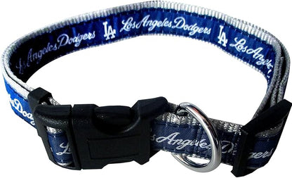MLB Los Angeles Dodgers Licensed PET COLLAR- Heavy-Duty, Strong, and Durable Dog Collar. Available in 29 Baseball Teams and 4 Sizes