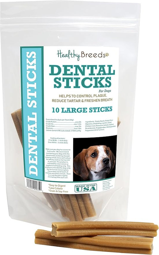 Healthy Breeds American English Coonhound Dental Sticks Large 10 Count