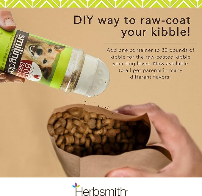 Herbsmith Kibble Seasoning – Freeze Dried Wild-Caught Whitefish – DIY Raw Coated Kibble Mixer - Dog Food Topper for Picky Eaters, 6 oz [Bundle x4]