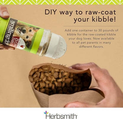 Herbsmith Kibble Seasoning – DIY Raw Coated Kibble Mixer - Dog Food Topper for Picky Eaters [Bundle of Chicken, Duck, and Turkey]