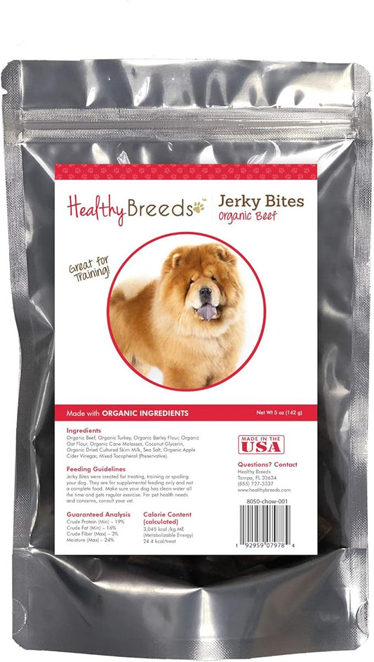 Healthy Breeds Chow Chow Jerky Bites Beef Recipe Dog Treats 5 oz