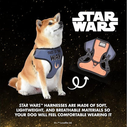 STAR WARS for Pets The Mandalorian: Mandalorian Dog Harness Small (S) | Small The Mandalorian Harness for Dogs | Cute Pet Harness, Dog Walking Harness for Small Dogs