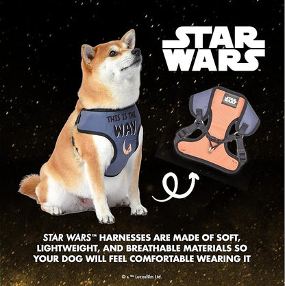 STAR WARS for Pets The Mandalorian: Mandalorian Dog Harness Large (L) | Large The Mandalorian Harness for Dogs | D Ring Pet Harness, Harness for Large Dogs