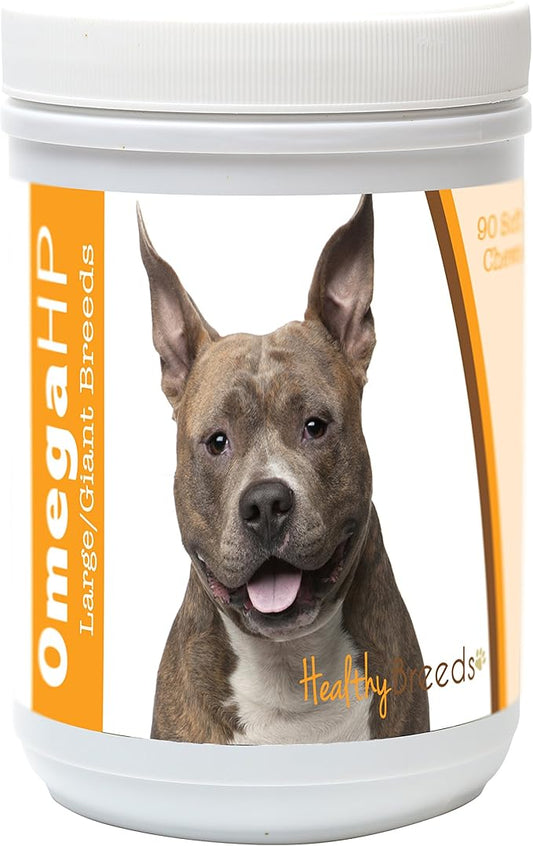 Healthy Breeds American Staffordshire Terrier Omega HP Fatty Acid Skin and Coat Support Soft Chews 90 Count