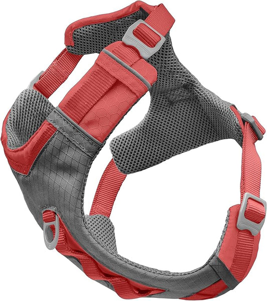 Kurgo Journey Air Dog Harness, Vest Harnesses for Dogs, Pet Hiking Harness for Running & Walking, Reflective, Padded, includes Control Handle, No Pull Front Clip (Coral, X-Large)