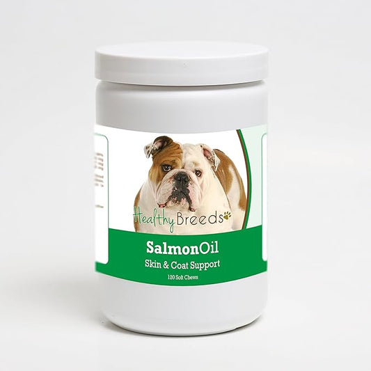 Healthy Breeds Bulldog Salmon Oil Soft Chews 120 Count
