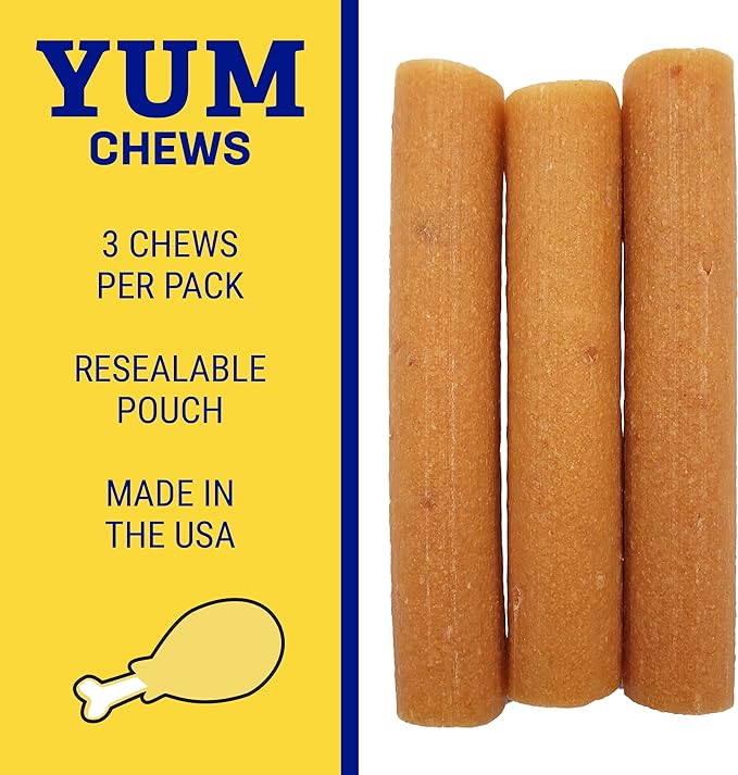 Himalayan Dog Chew Original Yak Cheese Dog Chews, 100% Natural, Long Lasting, Gluten Free, Healthy & Safe Dog Treats, Lactose & Grain Free, Protein Rich, Chicken Flavor, 4.5 oz Resealable Pouch
