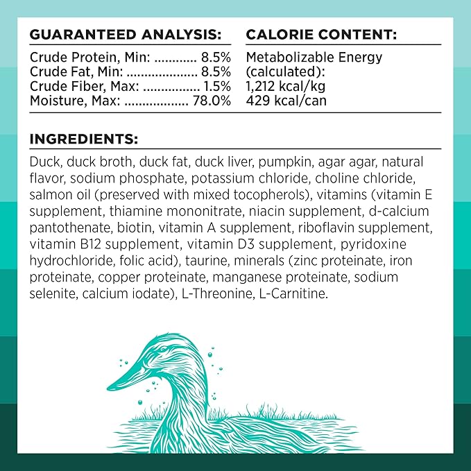BIXBI Rawbble Grain-Free Canned Wet Dog Food, Duck Recipe, 12.5 oz. Cans (Pack of 12)