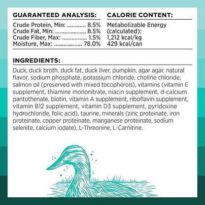 BIXBI Rawbble Grain-Free Canned Wet Dog Food, Duck Recipe, 12.5 oz. Cans (Pack of 12)