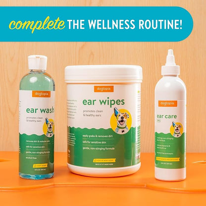 Ear Care Pro Solution for Dogs | Effective Antiseptic Ear Care Solution (8oz) for Pets | Non-Stinging, Alcohol-Free Formula to Remove Dirt and Build-Up | Promotes Clean and Healthy Ears