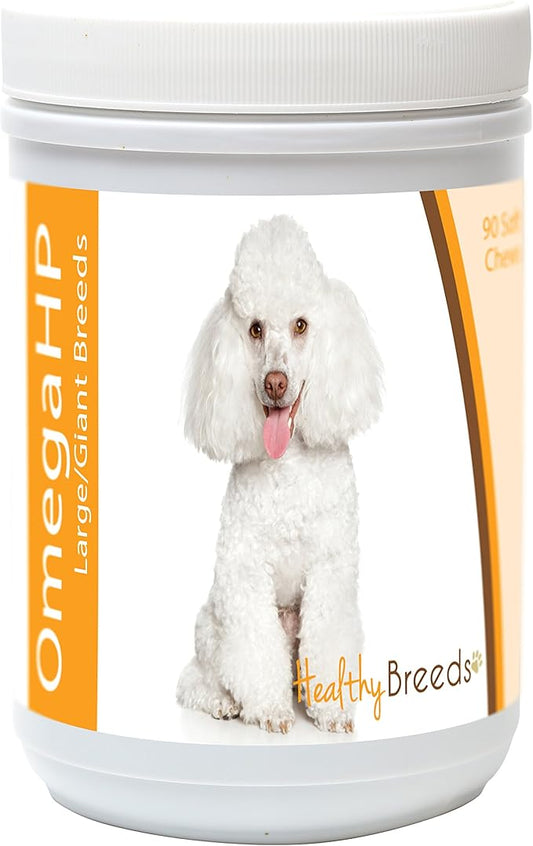 Healthy Breeds Toy Poodle Omega HP Fatty Acid Skin and Coat Support Soft Chews 90 Count