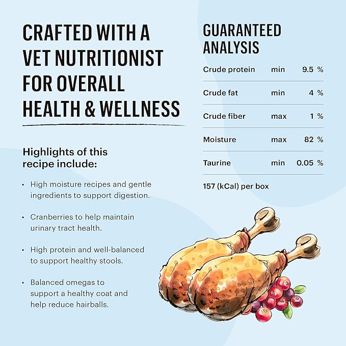 The Honest Kitchen Grain Free Minced Turkey in Bone Broth Gravy Wet Cat Food, 2.8 oz x12