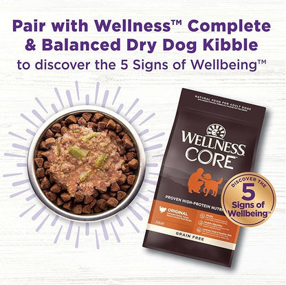 Wellness Bowl Boosters Hearty Toppers, Beef & Green Beans Recipe in Savory Bone Broth Dog Food Toppers, 5.5 Ounce Pouch (Pack of 12)
