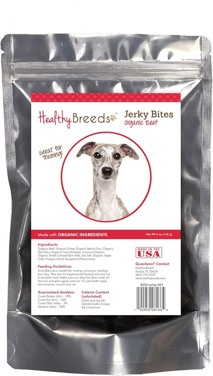 Healthy Breeds Whippet Jerky Bites Beef Recipe Dog Treats 5 oz