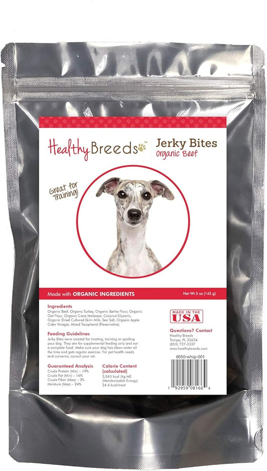 Healthy Breeds Whippet Jerky Bites Beef Recipe Dog Treats 5 oz