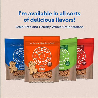 Buddy Biscuits 8 oz Bag of Softies Soft & Chewy Dog Treats, Made with Peanut Butter