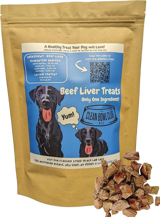 Freeze Dried Beef Liver | One Ingredient | High Protein Dog Treat | Grain Free | Made in USA | Net Weight 6 oz
