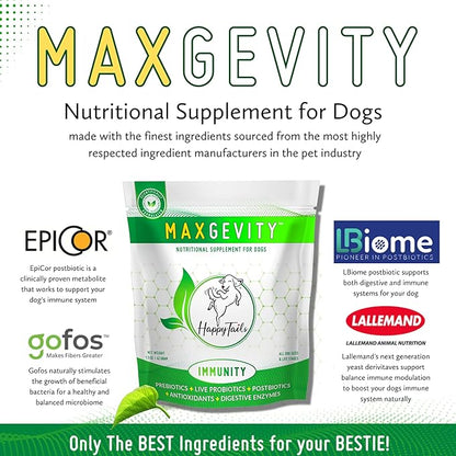 MAXGEVITY Digestive and Immune Support Meal Topper with Superfoods, Live Probiotics, Pre & Postbiotics, Digestive Enzymes, and Antioxidants, Up to 90-Day Supply