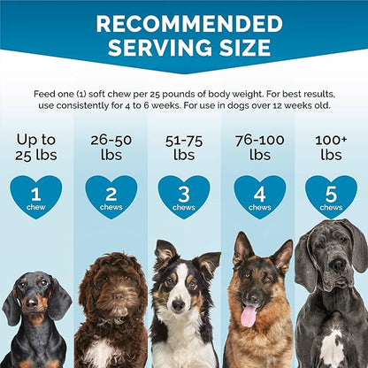 Premium Care Glucosamine Chews for Dogs with Hemp - Hip and Joint Health Supplement for Mobility Support - Dog Glucosamine Chews with Hemp for Dogs- 120 Hemp Treats