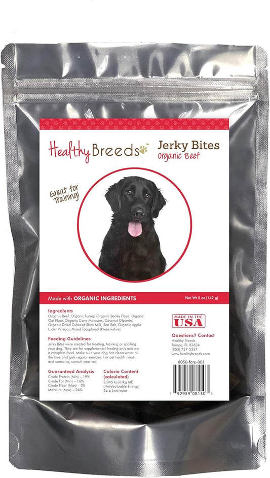Healthy Breeds Flat Coated Retriever Jerky Bites Beef Recipe Dog Treats 5 oz